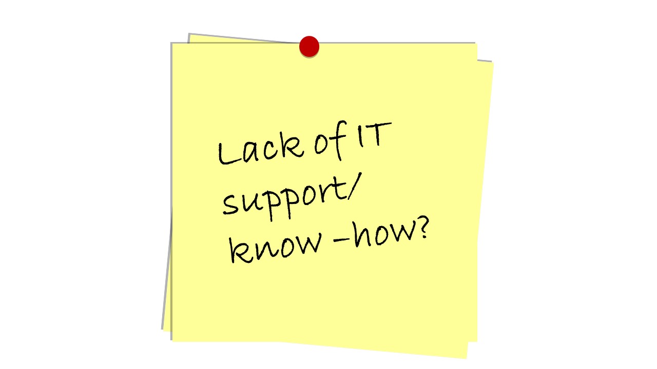 Lack of IT Support know-how